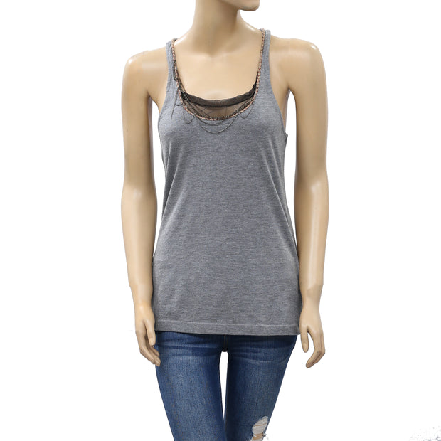 Kimchi Blue Urban Outfitters Chain Embellished Tank Top XS