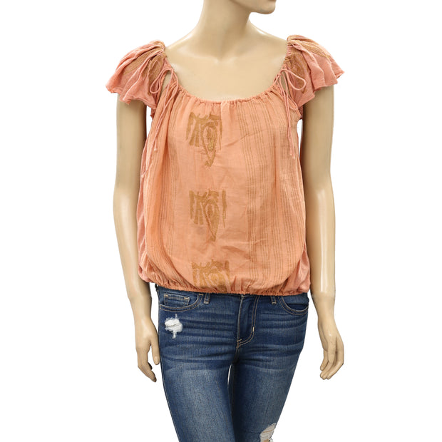 Free People Pukka Tee Vintage Blouse Top