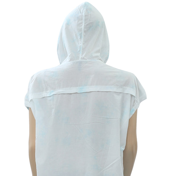 Jessica Simpson Tie Dye Hoodie Blouse Top L