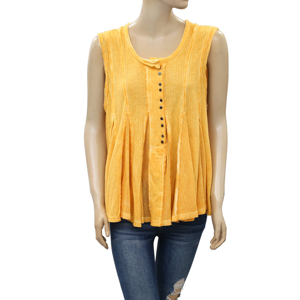 Free People Tie Dye Printed Tank Blouse Top S