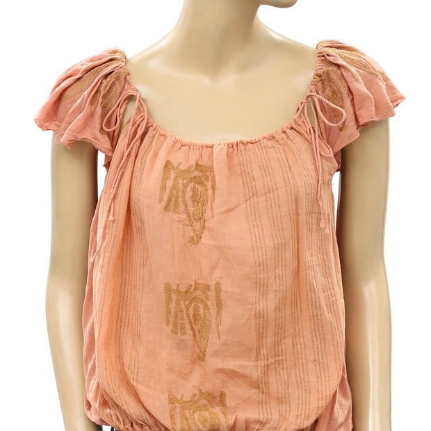 Free People Pukka Tee Vintage Blouse Top