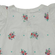 Bonpoint Kids Girls Cadelia Floral Printed Blouse Top Ivory Boho 6 Year
