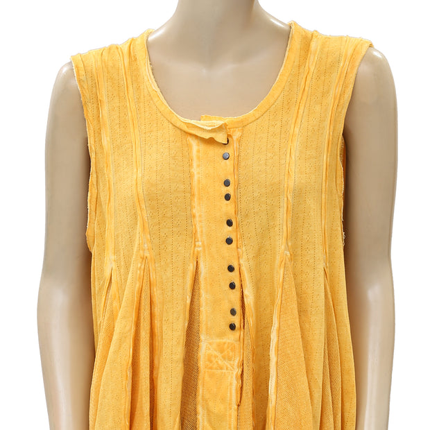 Free People Tie Dye Printed Tank Blouse Top S