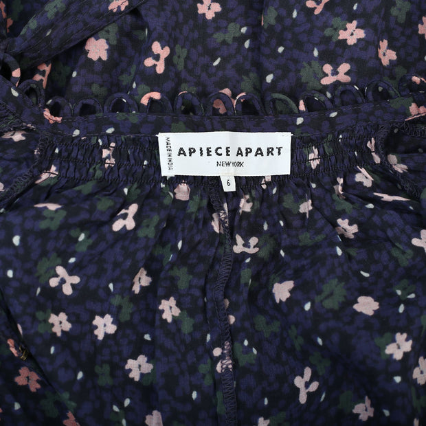 APIECE APART Isla Wide-Leg Printed Jumpsuit Dress S 6
