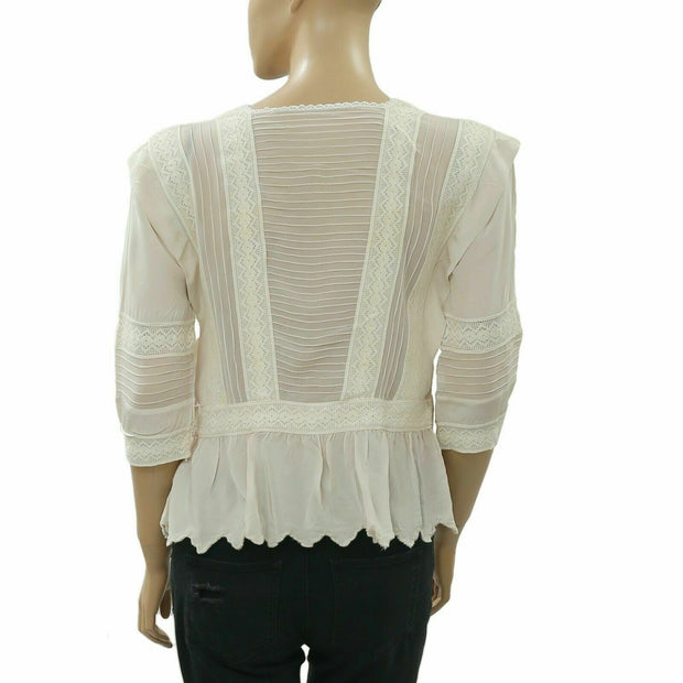 Ulla Johnson Lace Ivory Blouse Top XS