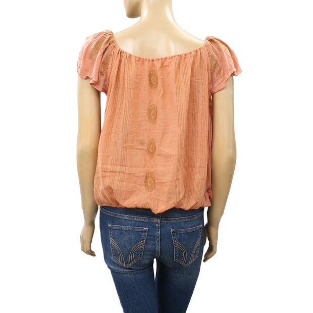 Free People Pukka Tee Vintage Blouse Top