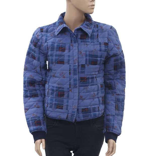 Urban Outfitters UO Markey Patchwork Quilted Shirt Jacket Buttondown