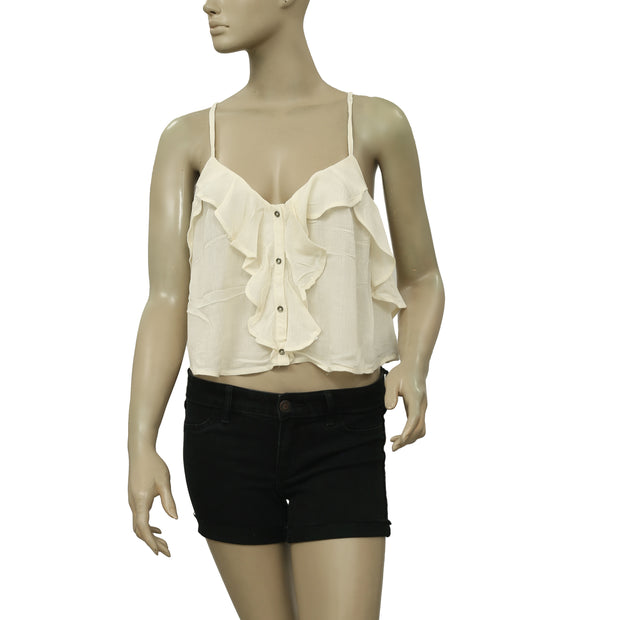 Kimchi Blue Ruffle Criss Cross Top
