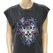 Zadig & Voltaire Weny Compo Skull Strass Tank Top