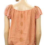 Free People Pukka Tee Vintage Blouse Top