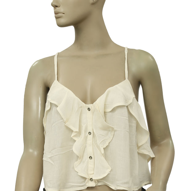 Kimchi Blue Ruffle Criss Cross Top