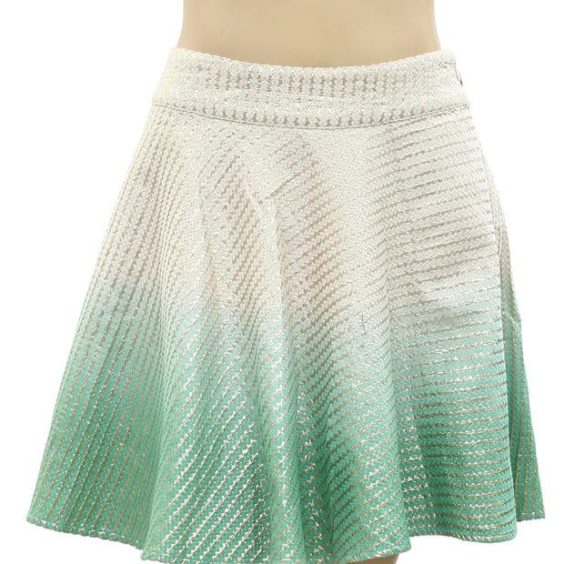 Monsoon Metallic Dip & Dye Mini Skirt S