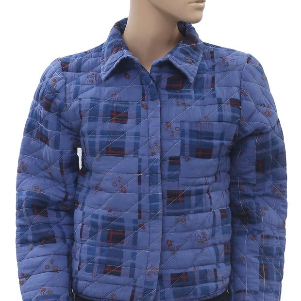 Urban Outfitters UO Markey Patchwork Quilted Shirt Jacket Buttondown