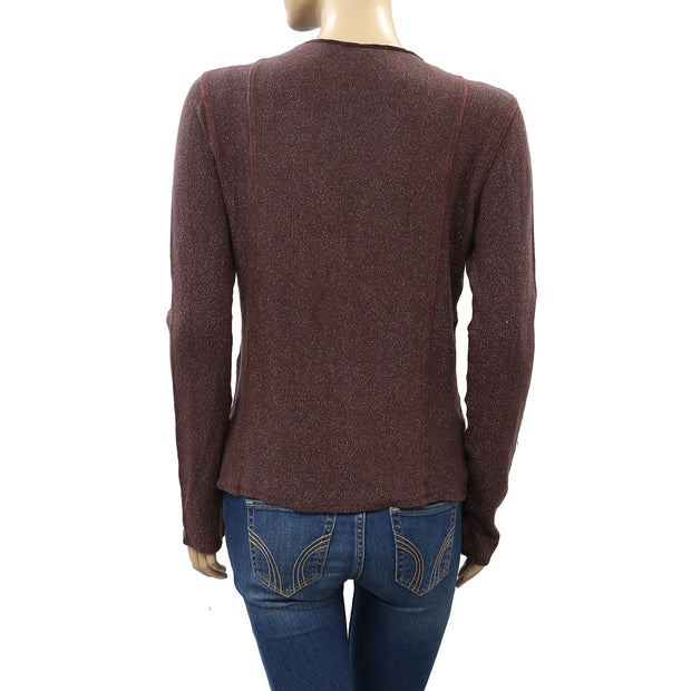 Soft Surroundings Shimmer Striped Top XS