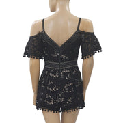 Alice + Olivia Dixa Guipure Lace Romper Dress
