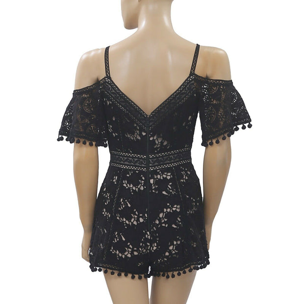 Alice + Olivia Dixa Guipure Lace Romper Dress