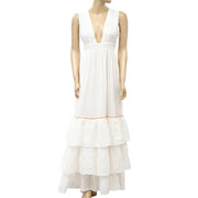 Ulla Johnson Ivory Ruffle Long Maxi Dress XS