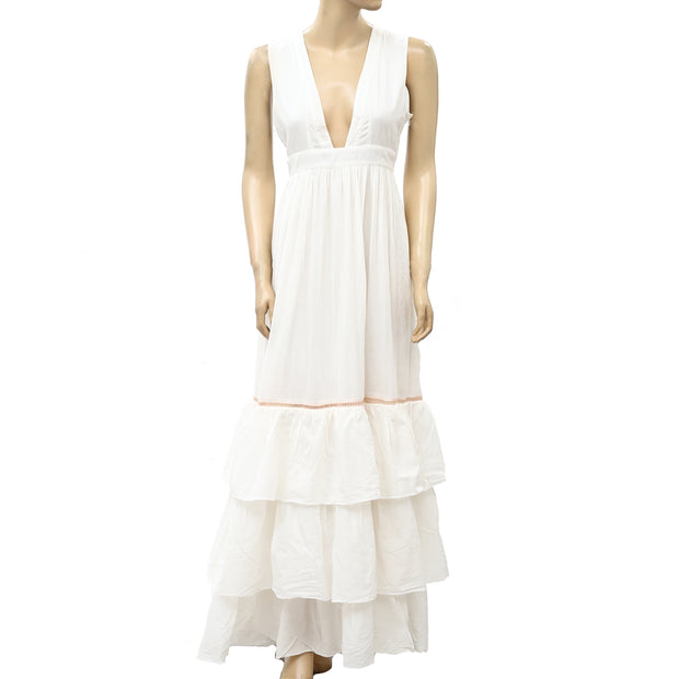 Ulla Johnson Ivory Ruffle Long Maxi Dress XS