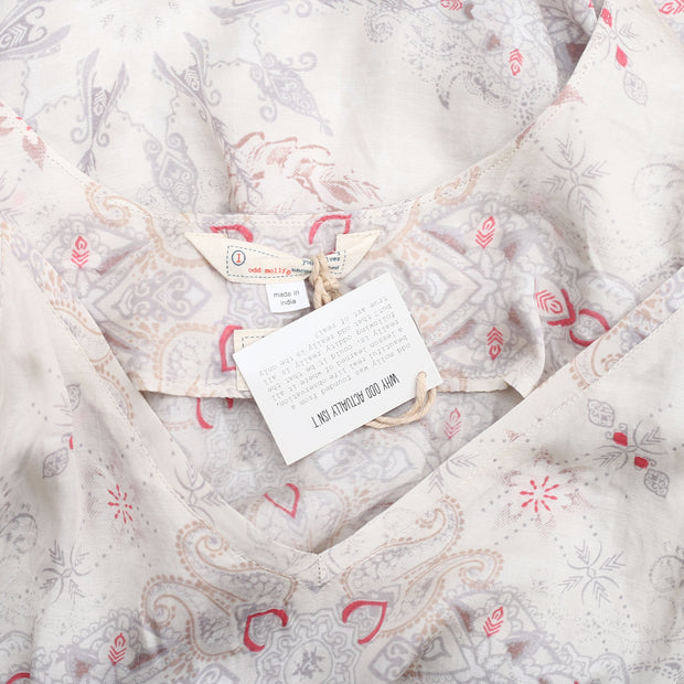 Odd Molly Anthropologie Floral Printed Blouse Cami Top S 1