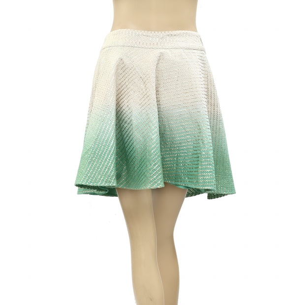 Monsoon Metallic Dip & Dye Mini Skirt S
