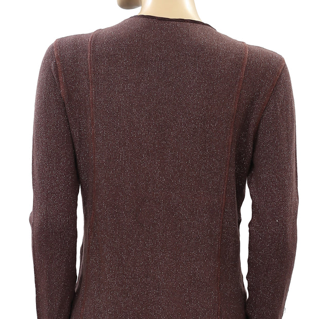 Soft Surroundings Shimmer Striped Top XS