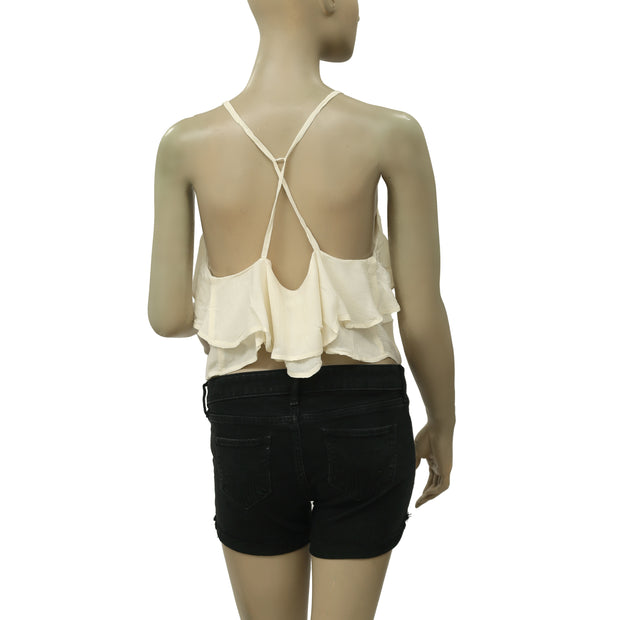 Kimchi Blue Ruffle Criss Cross Top