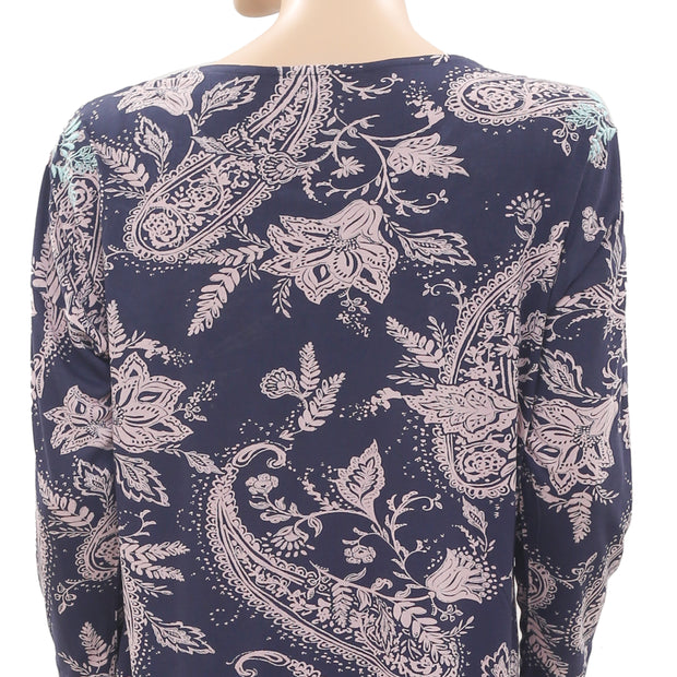 Ecote Urban Outfitters 印花刺绣衬衫上衣 L