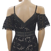 Alice + Olivia Dixa Guipure Lace Romper Dress