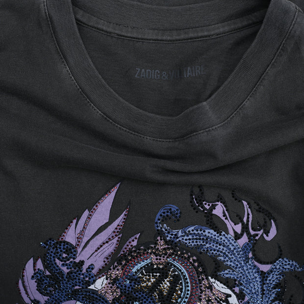 Zadig & Voltaire Weny Compo Skull Strass Tank Top