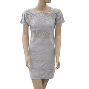 Free People New Romantics Bell Gray Bodycon Mini Dress S