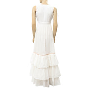 Ulla Johnson Ivory Ruffle Long Maxi Dress XS