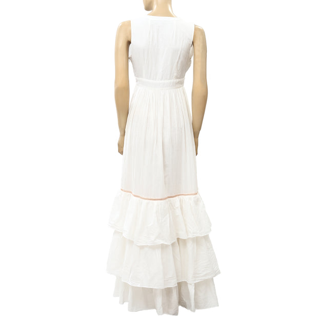 Ulla Johnson Ivory Ruffle Long Maxi Dress XS