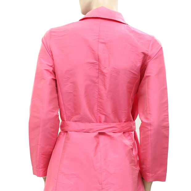RHODE RESORT Pink Wrap Midi Dress  S