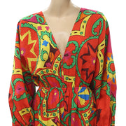 Rhode Women's Red Blake Printed Cotton-voile Jumpsuit Dress