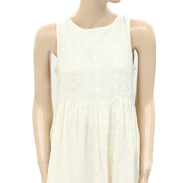 Sezane Floral Embroidered Midi Dress XS