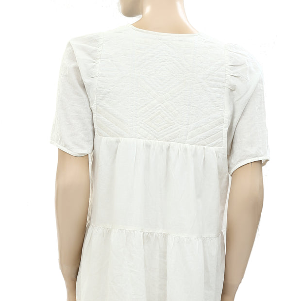 Ba&sh Embroidered Tunic Mini Dress XS-1