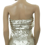Free People Sequined Ruffle Tube Mini Dress S