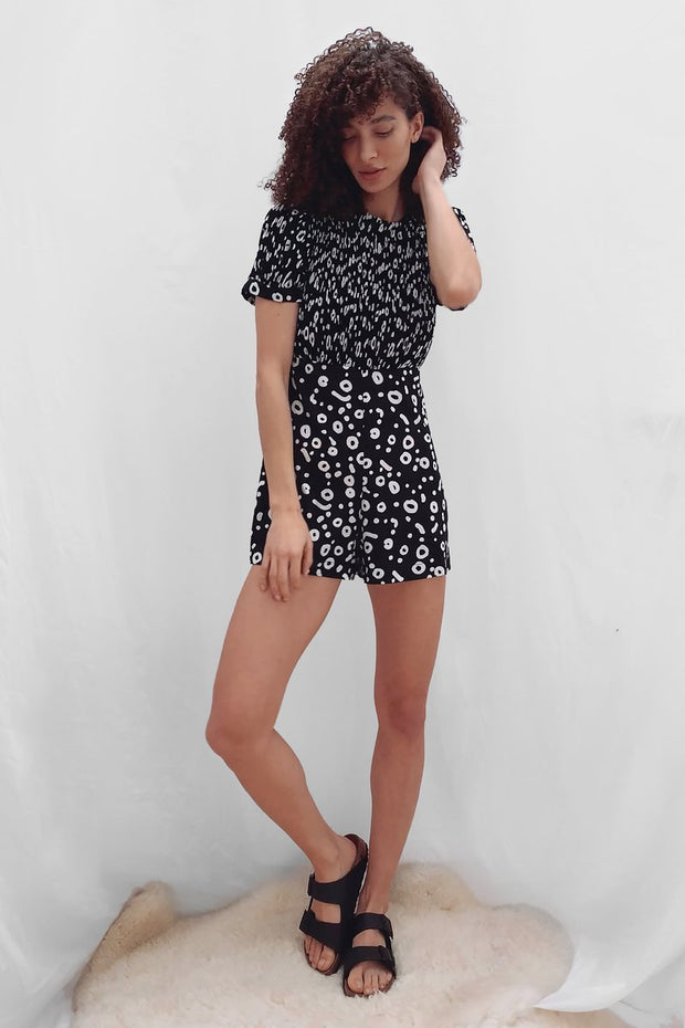French Connection Doe Crepe Playsuit Romper Dress S