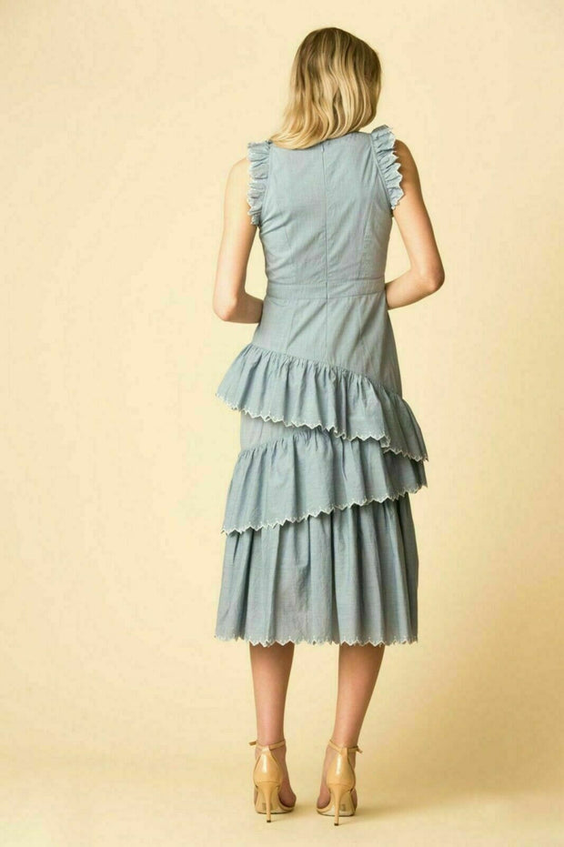 Ulla Johnson ROSALIND Tiered Midi Dress XS 0