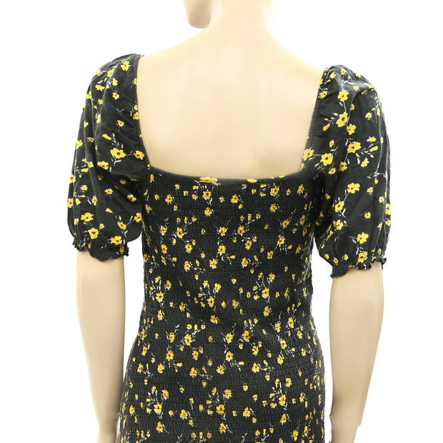 Urban Outfitters UO Ditsy Floral Smocked Mini Dress S