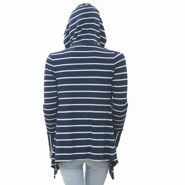 Caite Anthropologie Kiara Embroidered Striped Printed Cardigan XS