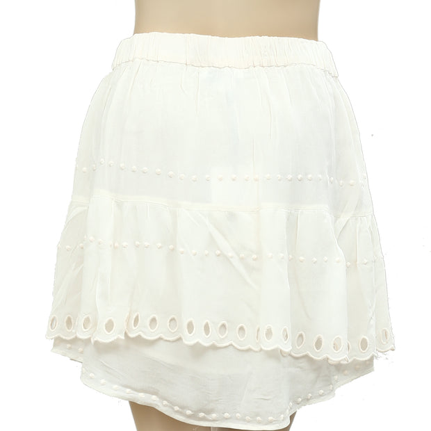 IRO Pabey Near White Mini Skirt