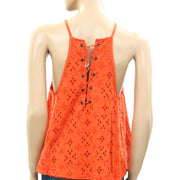 Free People Dream Date Lace-Up Trapeze Top