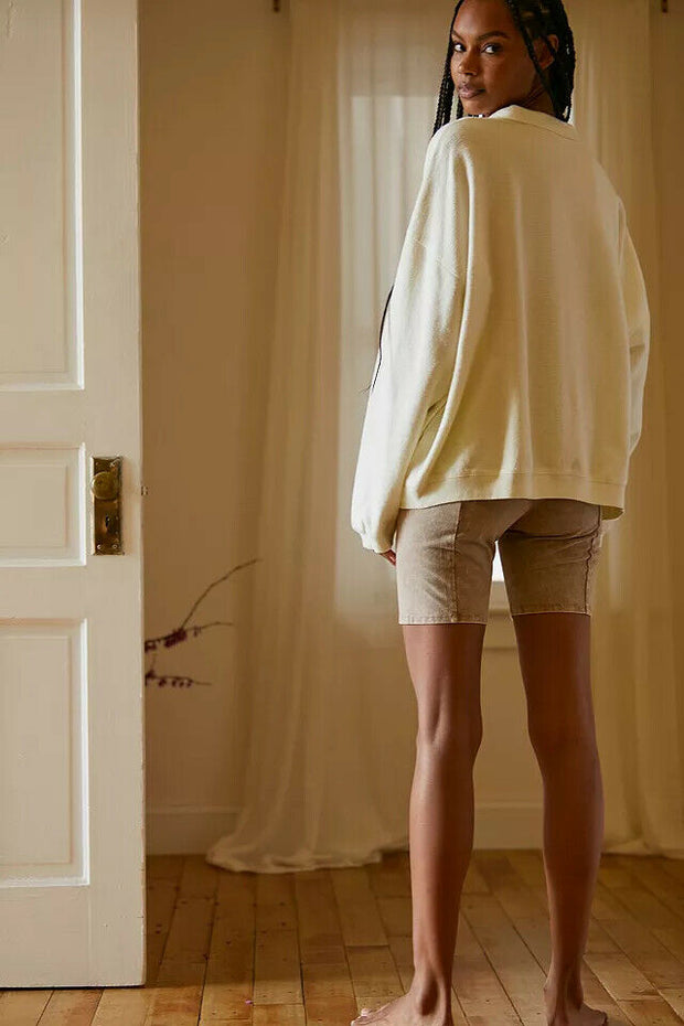 Out From Under Urban Outfitters Jacintha Reverse Henley Sweatshirt Top