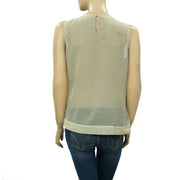 Moulinette Soeurs Anthropologie 亮片衬衫背心 M 码