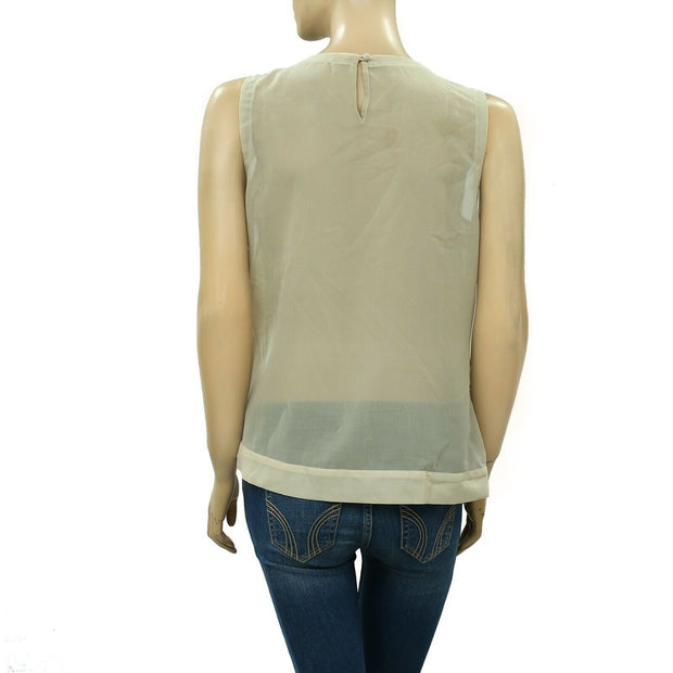 Moulinette Soeurs Anthropologie 亮片衬衫背心 M 码
