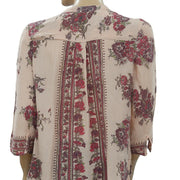 Free People Floral Printed Tunic Shirt Top