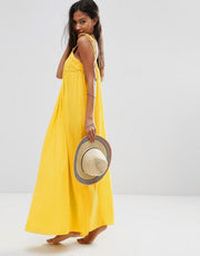 ASOS Lace Cup Babydoll Beach Maxi Dress S