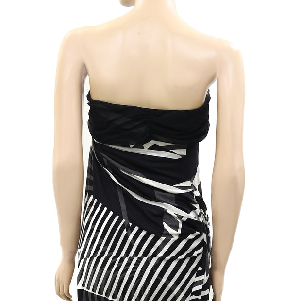Giorgia & Johns Bead Embellished Tube Tunic Black Dress S