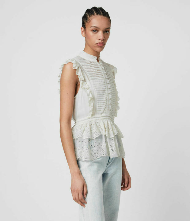 All Saints Lola 刺绣衬衫上衣